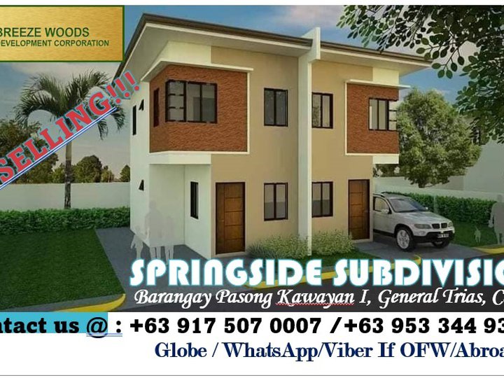 Springside 3bedroom Duplex / Twin House For Sale in GenTrias Cavite