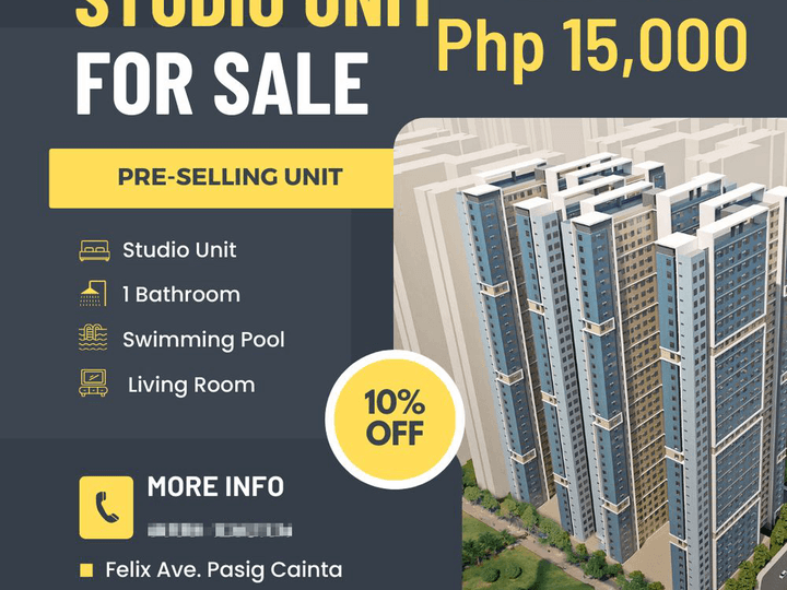 2 Bedroom 15,000 Monthly Rent to Own NO Downpayment Rush Pasig- Cainta