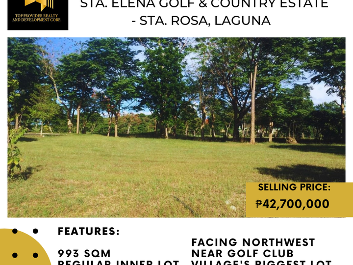 BIGGEST LOT in the Village in Sta. Rosa, Laguna