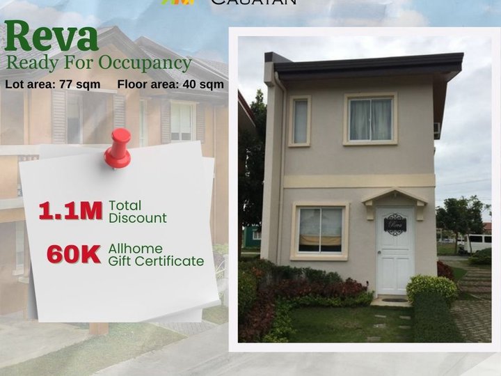 House and lot in Cauayan- Reva 2 Br RFO 1.1M Discount