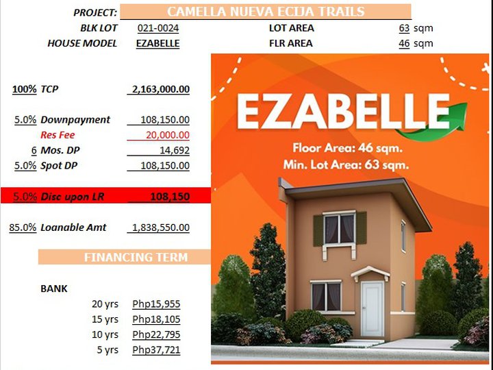 Affordable House and Lot For Sale in Cabanatuan Nueva Ecija - RFO