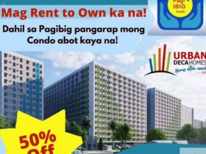 Rent to own via Pag-ibig for as low as 18K monthly for 2 bedroom unit