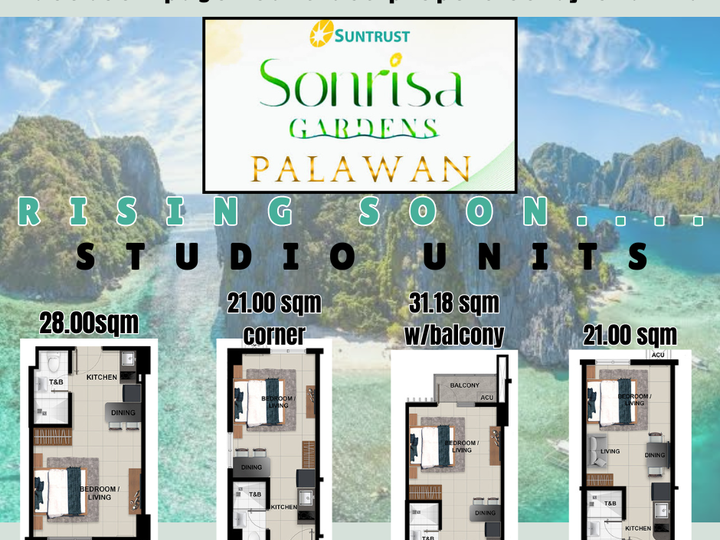 31.18 sqm Studio Condotel Rent-to-own in Puerto Princesa
