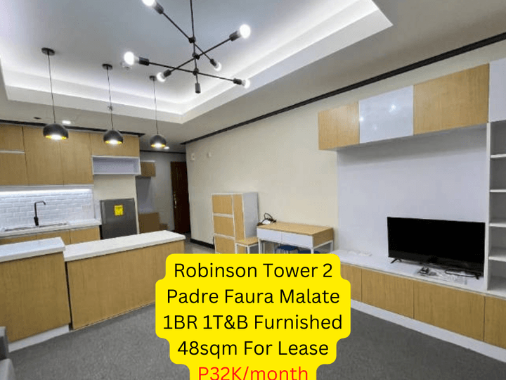 Robinson Residences at Padre Faura 1BR 1T&B Furnished For Lease