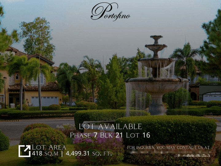 Portofino Heights - 418 SQ.M Luxury Lot for Sale