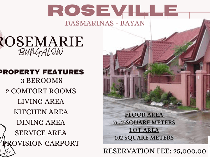 A Bungalow House For Sale in Roseville, Dasmarinas Cavite