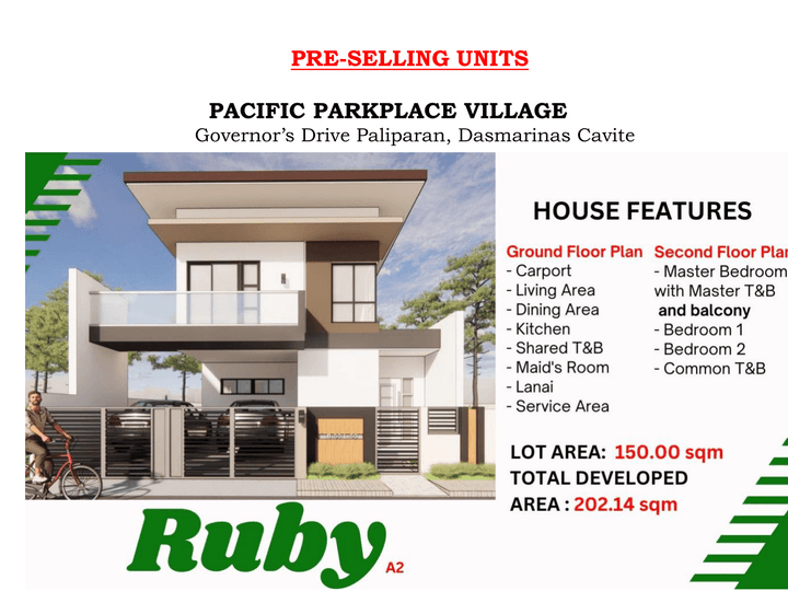 IC-Pacific Parkplace / Ruby 4-bedroom Single Detached House & Lot For Sale in Dasmarinas Cavite