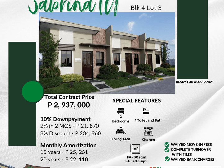 RFO-2-bedroom Townhouse For Sale in General Trias Cavite