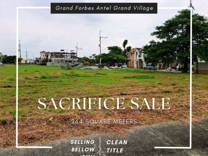 SACRIFICE SALE 264 SQM Luxury Lot For Sale in Grand Forbes General Trias Cavite