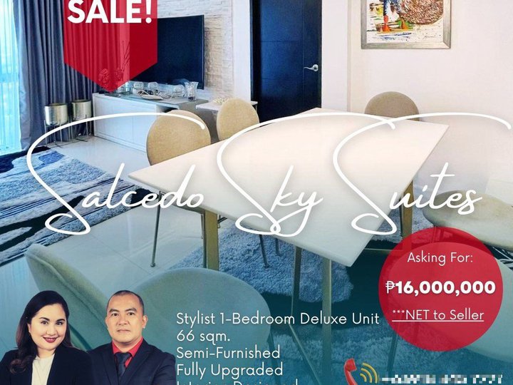 66.00 sqm 1-bedroom Stylish Condo For Sale in Salcedo Sky Suites Makati