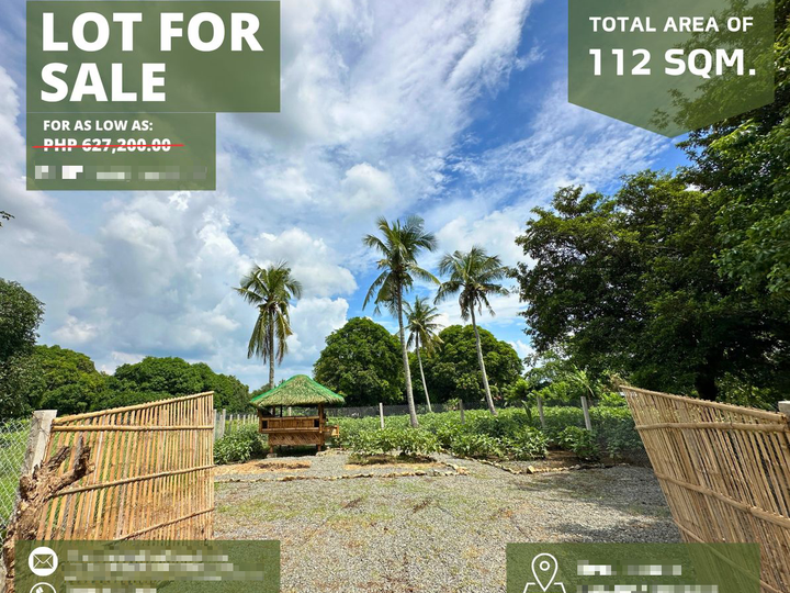 110 sqm Residential Lot For Sale in San Juan Batangas with Fence and Kubo