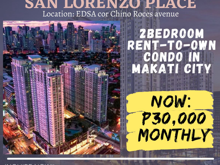 2BR Condo For Rent to Own in Makati 30k/Monthy Only 10% DP MOVE IN