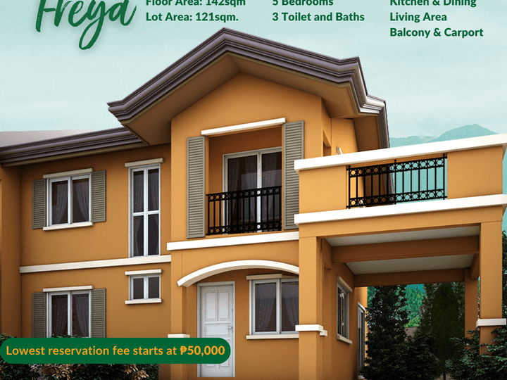 5-bedroom Single Attached House and Lot For Sale in Camella Batangas