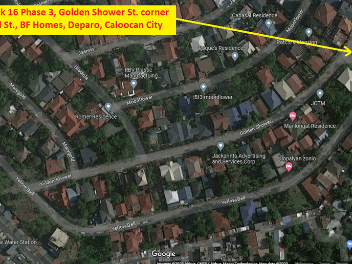 408 sqm Corner Residential Lot For Sale in BF Homes Phase 3 Caloocan