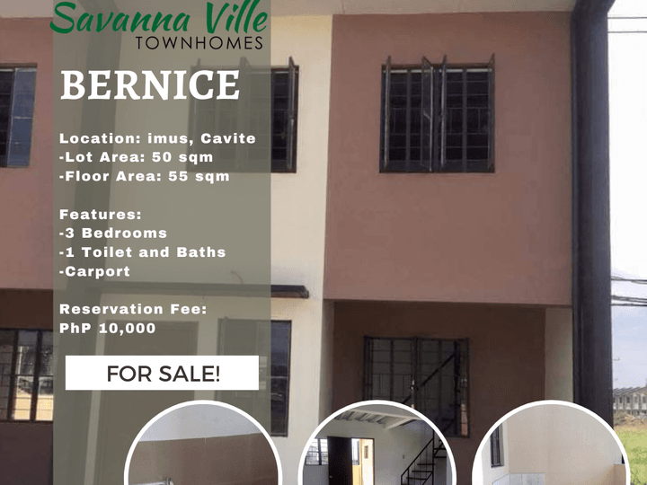 3BR Bernice Savanna Ville Townhomes For Sale in Imus Cavite