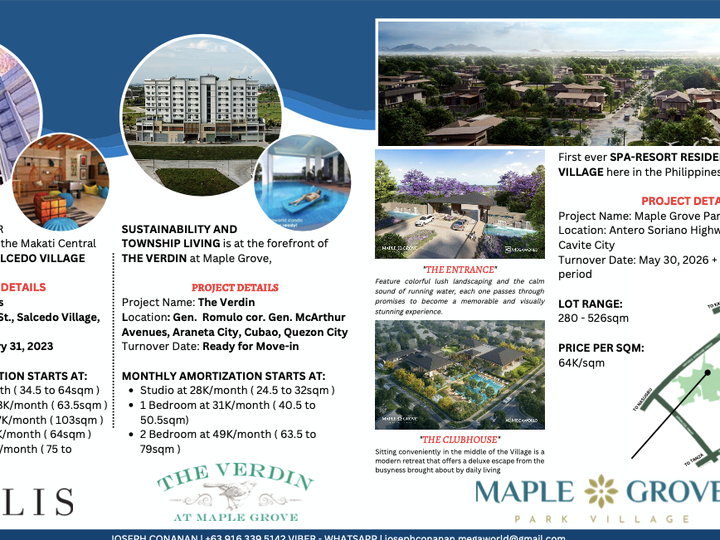 Megaworld Properties | No Downpayment & RFO units