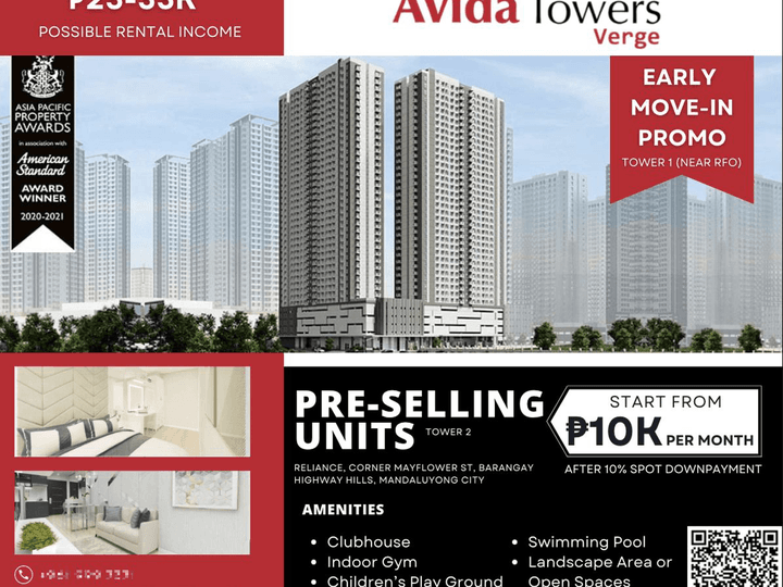 Preselling Condominium Unit in Avida Towers Verge Mandaluyong City