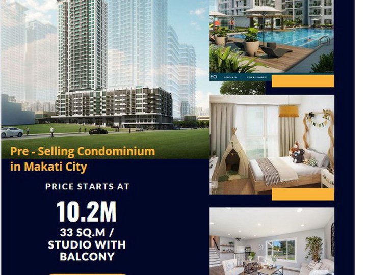 Pre-selling Studio with Balcony Condo For Sale in Makati Metro Manila
