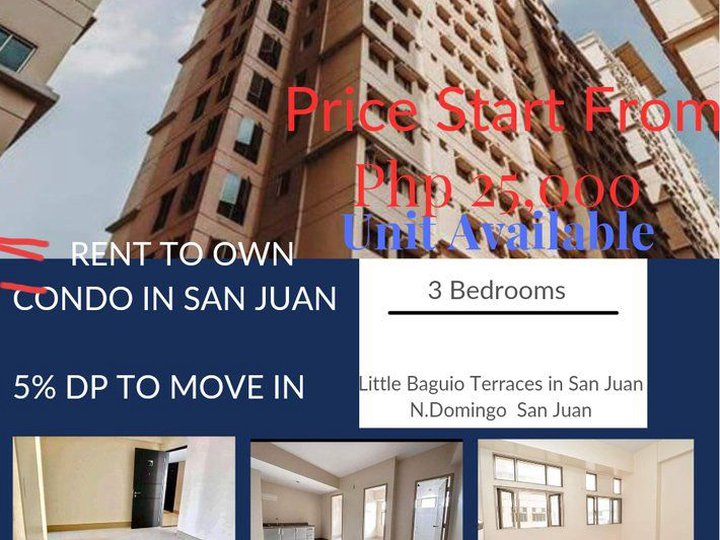 CONDO IN SAN JUAN 2BR RENT TO OWN LITTLE BAGUIO TERRACES 5% DP MOVE IN