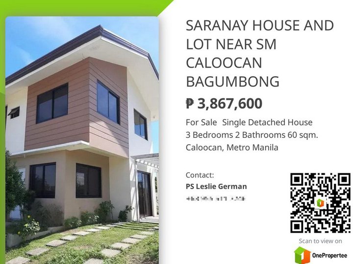 SARANAY HOUSE AND LOT NEAR SM CALOOCAN BAGUMBONG