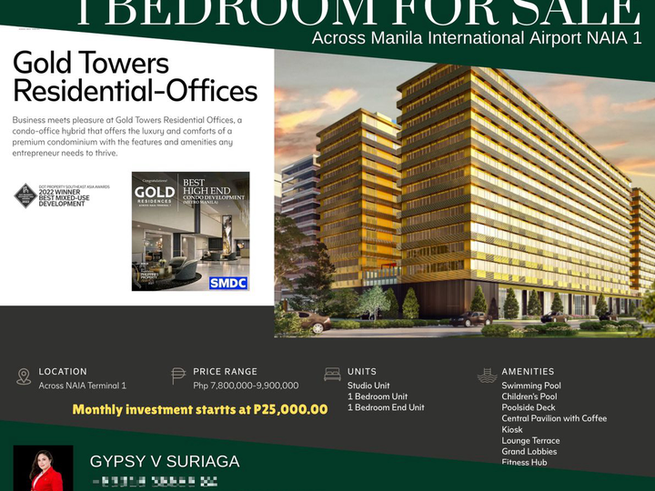 For Sale 1-bedroom Office Condominium pre-selling in Paranaque