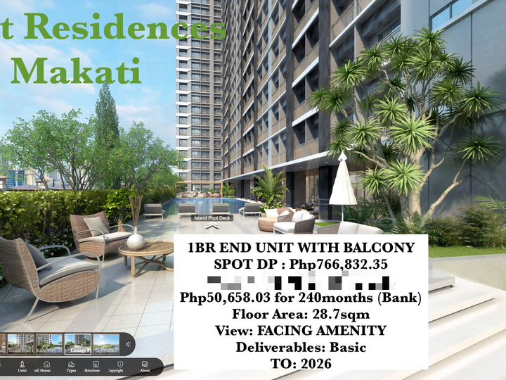 1-bedroom Residential Condo For Sale in Makati