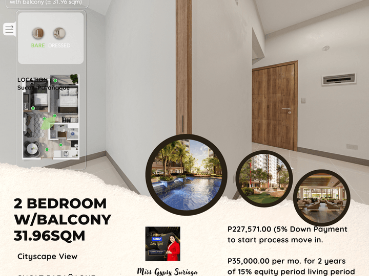 RENT TO OWN 2-bedroom Condo in SUCAT Paranaque Metro Manila