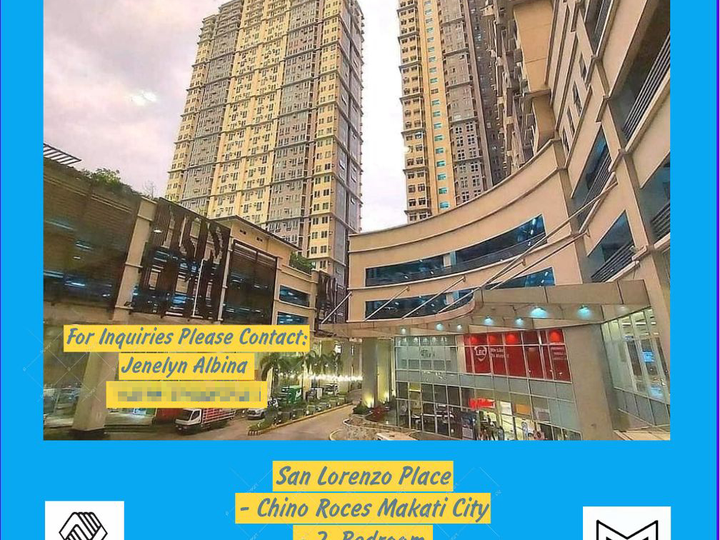 2 BR Condo For Sale in Chino Roces Makati  as low as 40K Monthly San Lorenzo Place