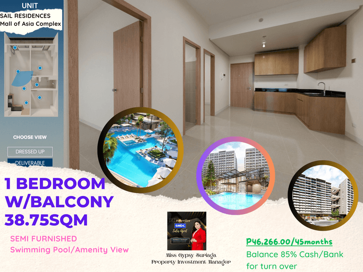 1-bedroom Condo For Sale in Bay City Pasay Philippines