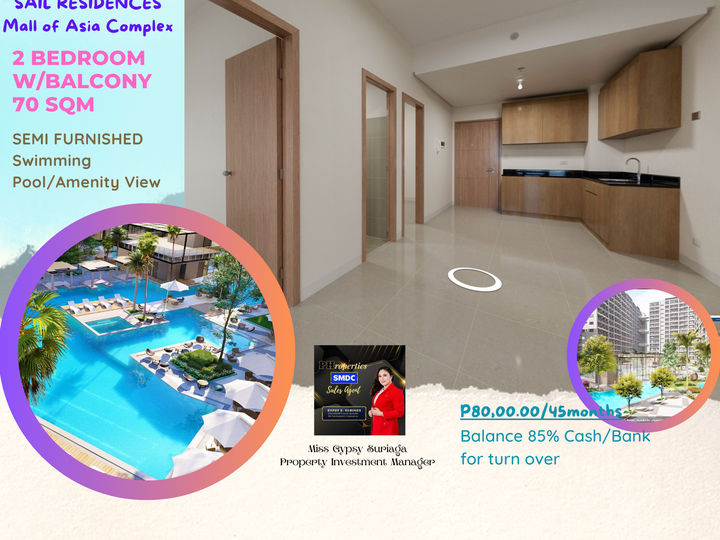 Discounted 70.00 sqm 2-bedroom Condo For Sale in Bay City / Manila Bay Freeport Zone Pasay