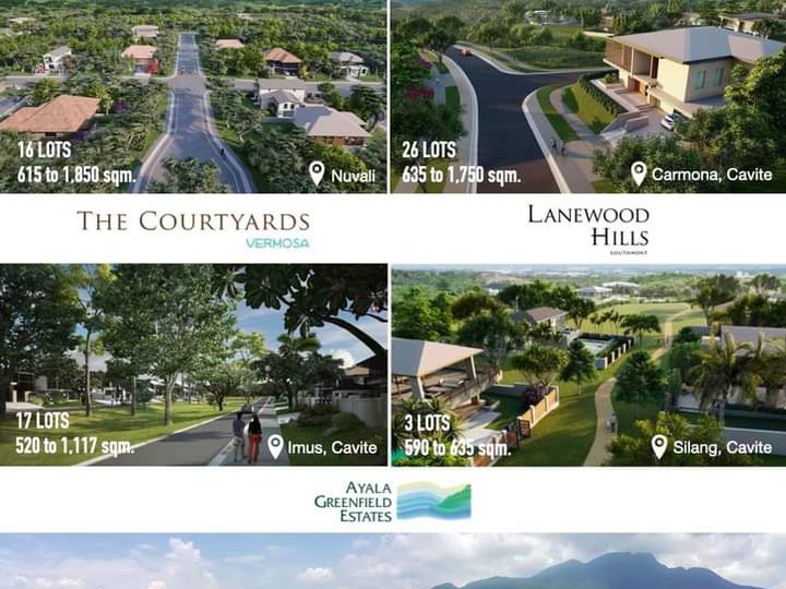 AyalaLand Land Premier  Greenfield Estates - 5 lots available with adjacent open space.