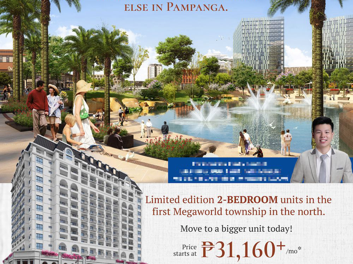 Saint Marcel Newly Launched Condo in Capital Town Pampanga 2 Bedroom with Balcony 75sqm