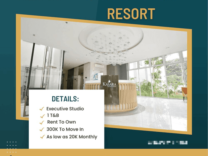 Resort Type condo in Pasig 5% to move in Kasara Urban Resort