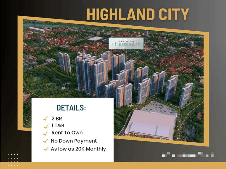 2 Bedroom Condo in Pasig Near Lrt/Marikina/Antipolo as low as 20K Monthly