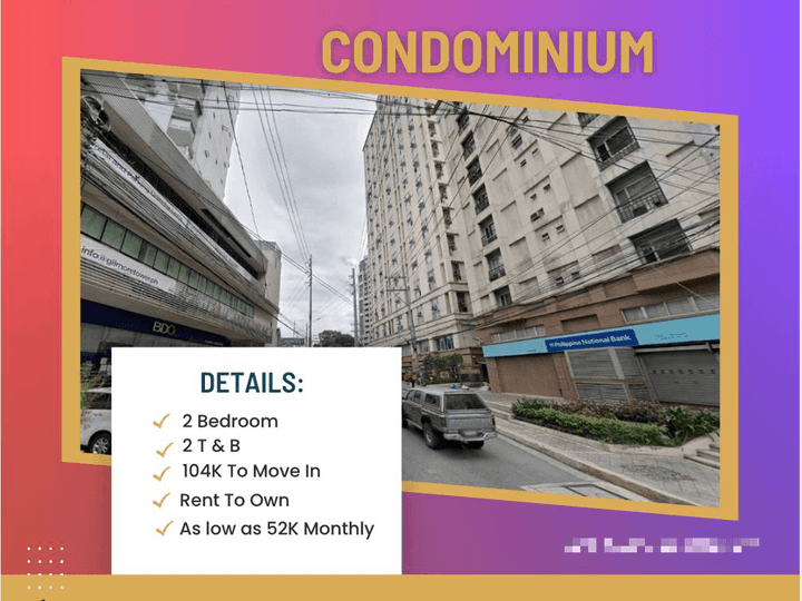 57.50 sqm 2 BR Condo For Sale in Mandaluyong