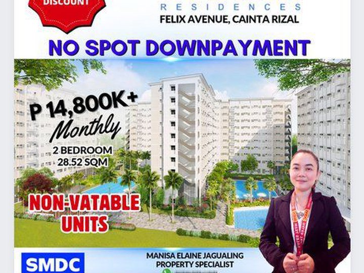 28.52 sqm 2-bedroom Condo For Sale in Cainta Rizal