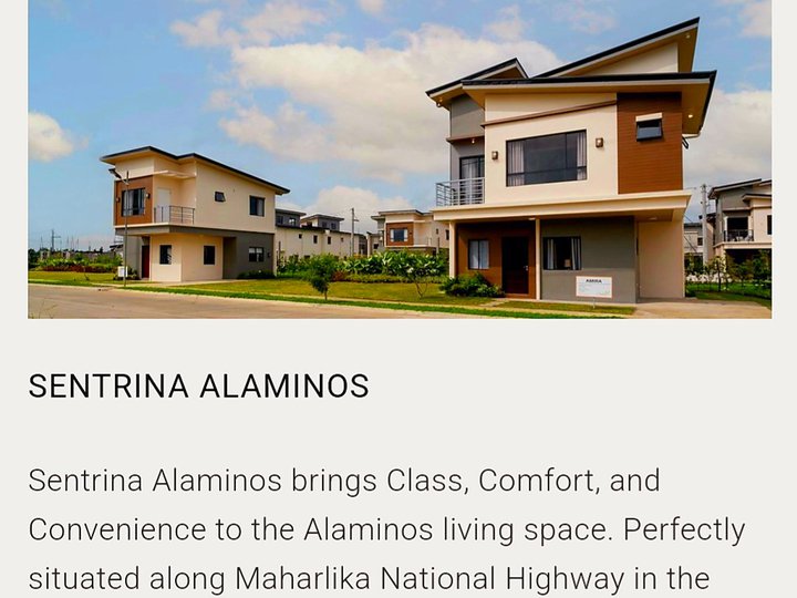 READY FOR OCCUPANCY AND PRE SELLING IN SENTRINA ALAMINOS