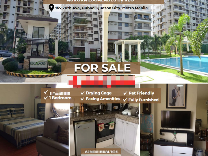 PET FRIENDLY 1BR UNIT FULLY FURNISHED - AURORA ESCALADES CUBAO QUEZON CITY