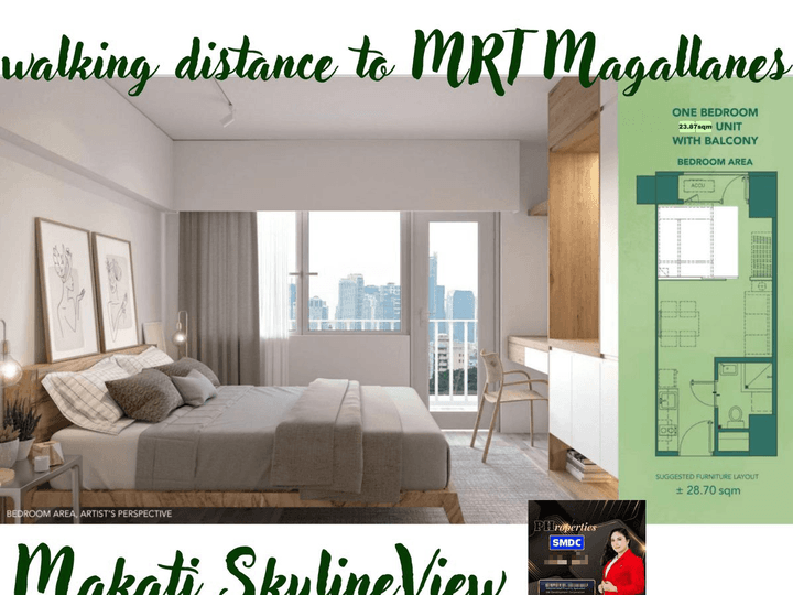 RFO by 2026 Q1 1-bedroom Residential Condo For Sale in Makati w/Makati skyline View