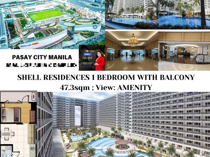 AMENITY VIEW GARDEN AND POOL  1-bedroom Apartment Rent-to-own in Manila Bay Pasay