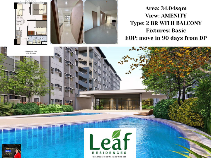 Ready For Occupancy Unfurnished 34.04 sqm 2-bedroom Residential Condo Rent-to-own in Muntinlupa