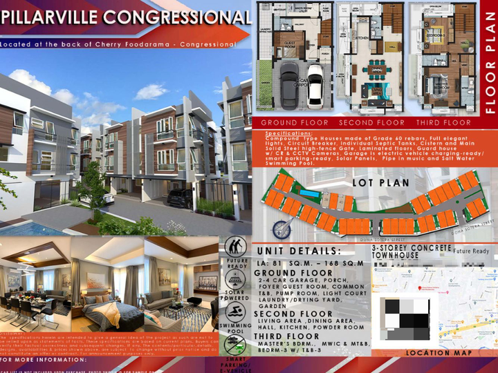 High-End Townhouse with 3-Bedrooms For Sale in Quezon City