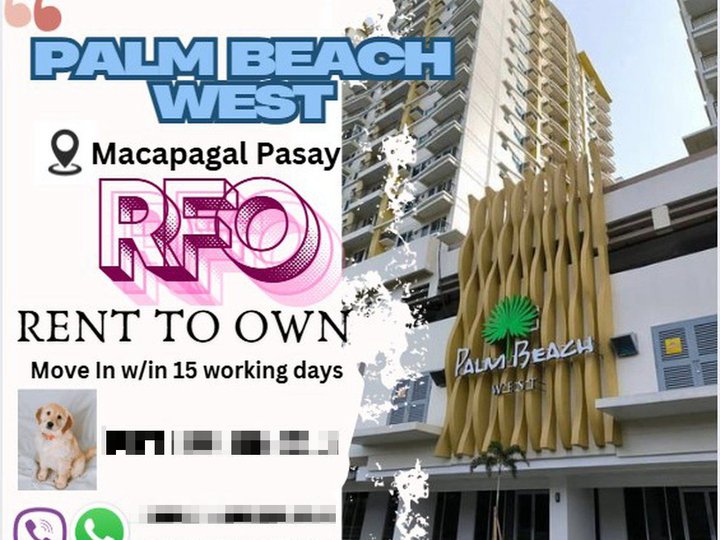 2br w/ balcony palm beach west rent to own ready for occupancy near macapagal roxas blvd pasay