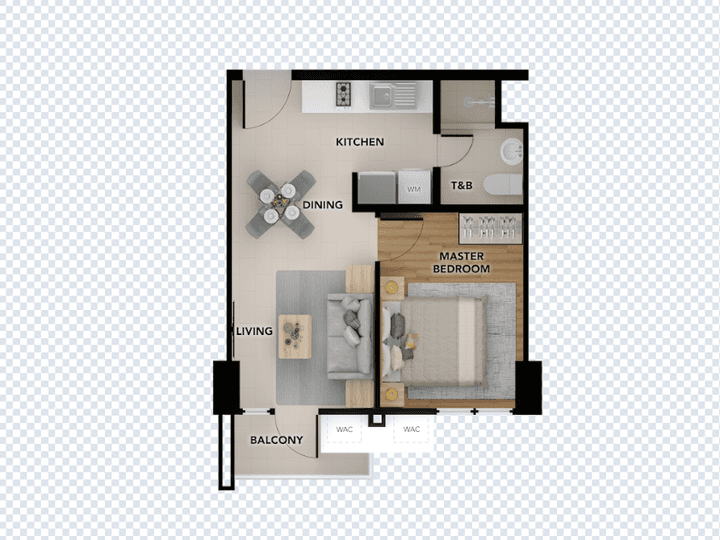Spacious 1-bedroom Residential Condo For Sale in Sucat, Muntinlupa City