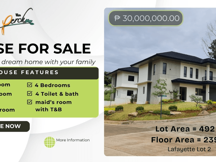 Premium Design with 4-bedroom Single Detached House and Lot For Sale in Antipolo Rizal