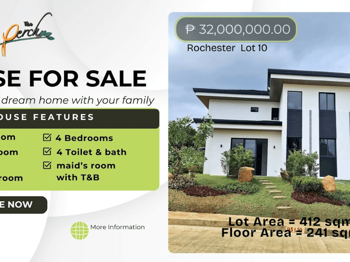 Elegant Design with 4-bedroom Single Detached House and Lot For Sale in Antipolo Rizal