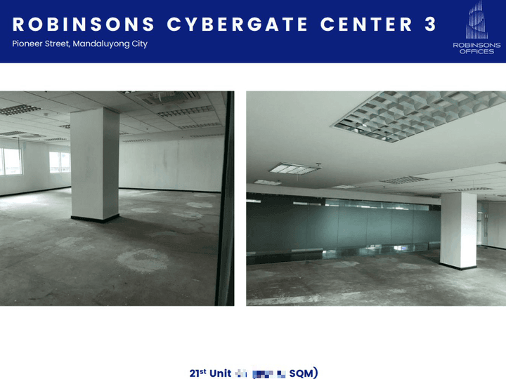 158.51 sqm Prime Office Space For Rent in Mandaluyong - Robinsons Cybergate Center 3