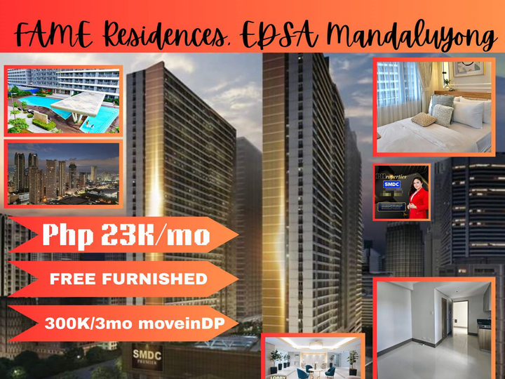 Affordable Ready For Occupancy Furnished 1-bedroom Residential Condo Rent-to-own in Mandaluyong