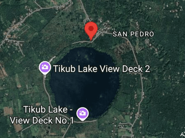 Tourism destination located along view deck of tikub lake