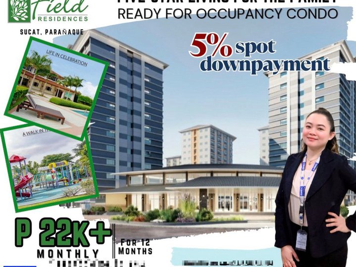 Ready For Occupancy 24.80 sqm 1-bedroom Residential Condo For Sale in Paranaque
